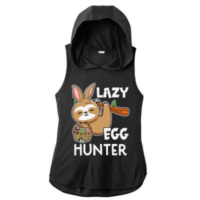 Lazy Egg Hunter Sloth Happy Easter Day Gift For Toodler kids Ladies PosiCharge Tri-Blend Wicking Draft Hoodie Tank