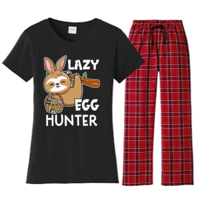 Lazy Egg Hunter Sloth Happy Easter Day Gift For Toodler kids Women's Flannel Pajama Set