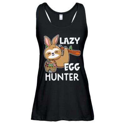 Lazy Egg Hunter Sloth Happy Easter Day Gift For Toodler kids Ladies Essential Flowy Tank