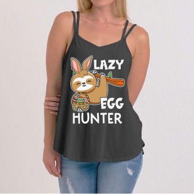 Lazy Egg Hunter Sloth Happy Easter Day Gift For Toodler kids Women's Strappy Tank