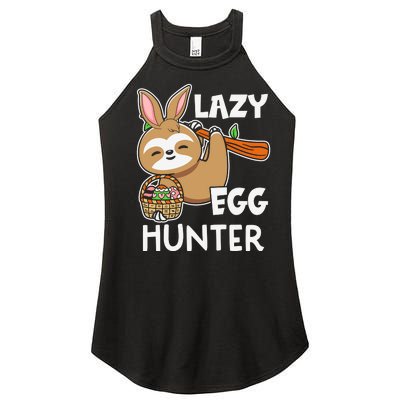 Lazy Egg Hunter Sloth Happy Easter Day Gift For Toodler kids Women’s Perfect Tri Rocker Tank