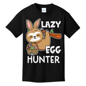 Lazy Egg Hunter Sloth Happy Easter Day Gift For Toodler kids Kids T-Shirt