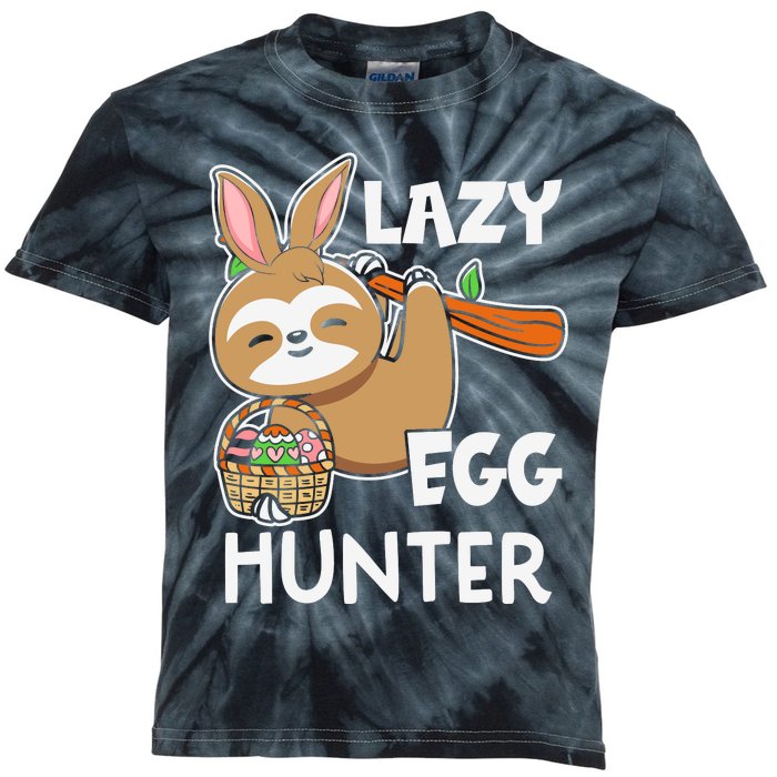 Lazy Egg Hunter Sloth Happy Easter Day Gift For Toodler kids Kids Tie-Dye T-Shirt