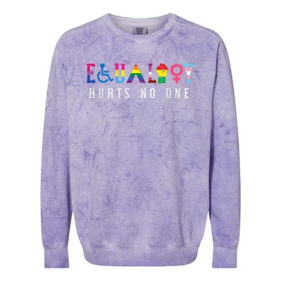 Lgbt Equality Hurts No One Pride Human Rights Colorblast Crewneck Sweatshirt