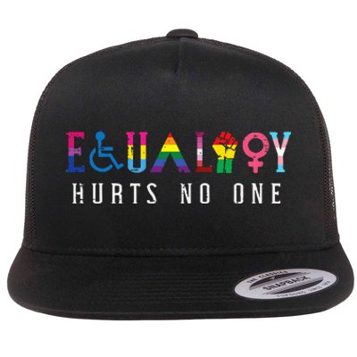 Lgbt Equality Hurts No One Pride Human Rights Flat Bill Trucker Hat