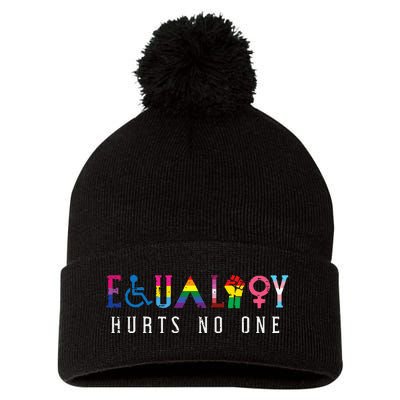 Lgbt Equality Hurts No One Pride Human Rights Pom Pom 12in Knit Beanie