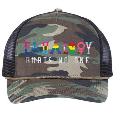 Lgbt Equality Hurts No One Pride Human Rights Retro Rope Trucker Hat Cap