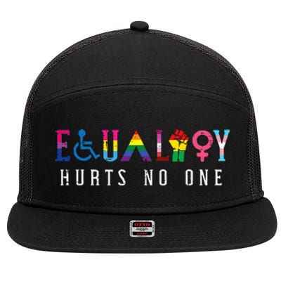 Lgbt Equality Hurts No One Pride Human Rights 7 Panel Mesh Trucker Snapback Hat