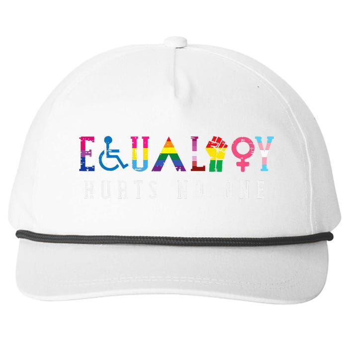 Lgbt Equality Hurts No One Pride Human Rights Snapback Five-Panel Rope Hat