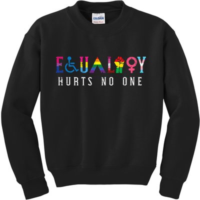 Lgbt Equality Hurts No One Pride Human Rights Kids Sweatshirt