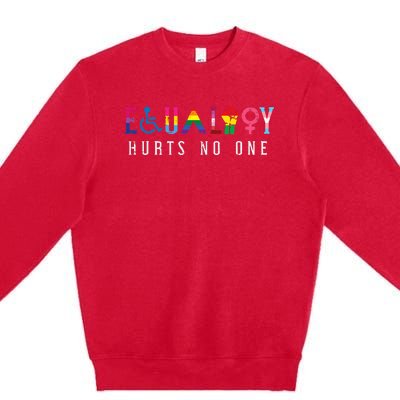 Lgbt Equality Hurts No One Pride Human Rights Premium Crewneck Sweatshirt