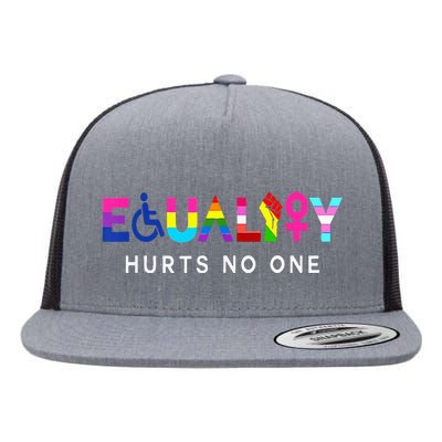 Lgbt Equality Hurts No One Pride Human Rights Flat Bill Trucker Hat