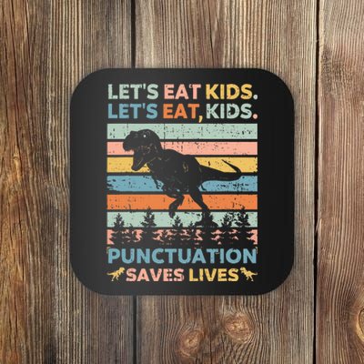 Lets Eat Kids Punctuation Saves Lives Funny Grammar Dino Coaster