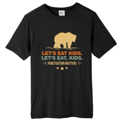 Let's Eat Kids Punctuation Matters Bear Funny Grammar Cool Gift Tall Fusion ChromaSoft Performance T-Shirt