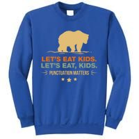 Let's Eat Kids Punctuation Matters Bear Funny Grammar Cool Gift Sweatshirt