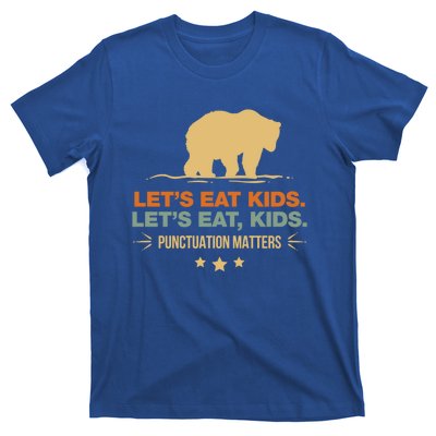 Let's Eat Kids Punctuation Matters Bear Funny Grammar Cool Gift T-Shirt