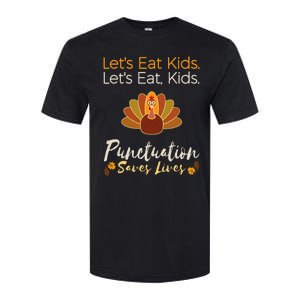 Lets Eat Kids Punctuation Funny Turkey Thanksgiving Teacher Softstyle CVC T-Shirt