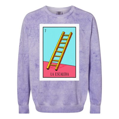 La Escalera Lottery Gift The Ladder Card Mexican Lottery Colorblast Crewneck Sweatshirt