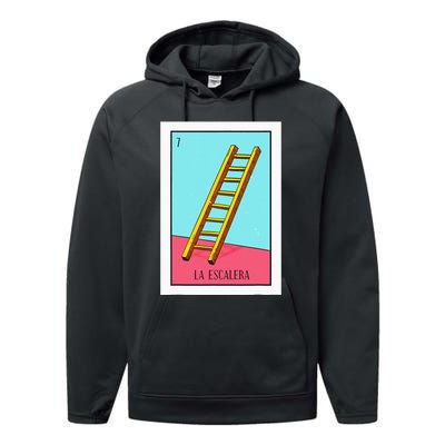 La Escalera Lottery Gift The Ladder Card Mexican Lottery Performance Fleece Hoodie