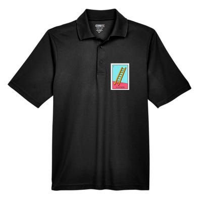 La Escalera Lottery Gift The Ladder Card Mexican Lottery Men's Origin Performance Pique Polo