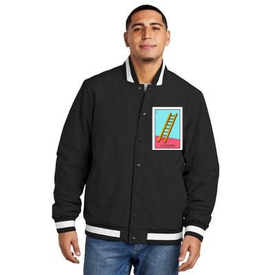 La Escalera Lottery Gift The Ladder Card Mexican Lottery Insulated Varsity Jacket