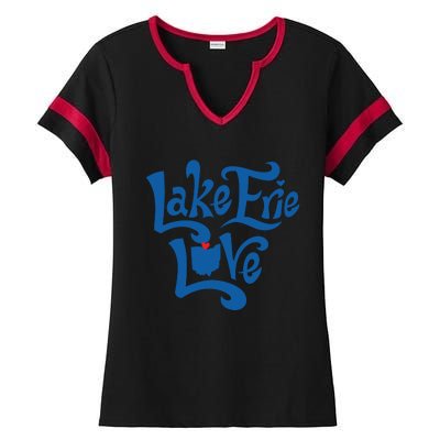 Lake Erie Love Ladies Halftime Notch Neck Tee