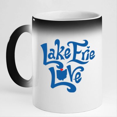 Lake Erie Love 11oz Black Color Changing Mug