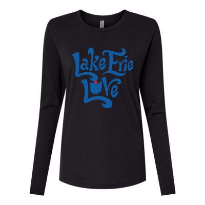 Lake Erie Love Womens Cotton Relaxed Long Sleeve T-Shirt