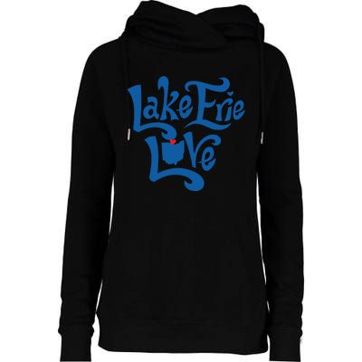 Lake Erie Love Womens Funnel Neck Pullover Hood