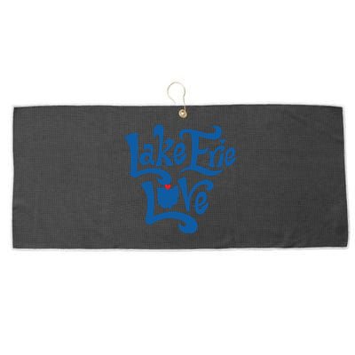 Lake Erie Love Large Microfiber Waffle Golf Towel