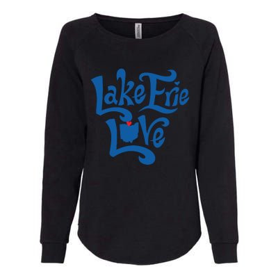 Lake Erie Love Womens California Wash Sweatshirt