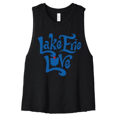 Lake Erie Love Women's Racerback Cropped Tank