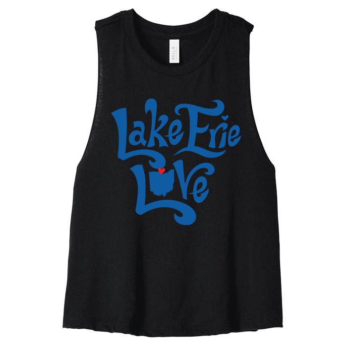 Lake Erie Love Women's Racerback Cropped Tank