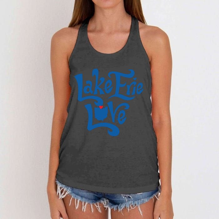 Lake Erie Love Women's Knotted Racerback Tank