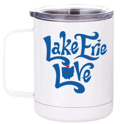 Lake Erie Love 12 oz Stainless Steel Tumbler Cup