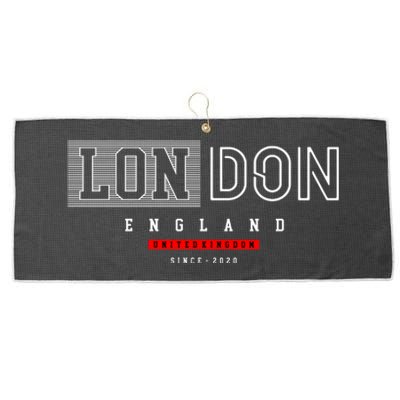 London England Large Microfiber Waffle Golf Towel