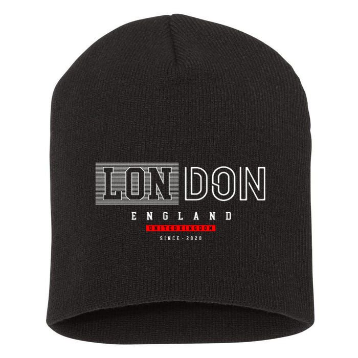 London England Short Acrylic Beanie