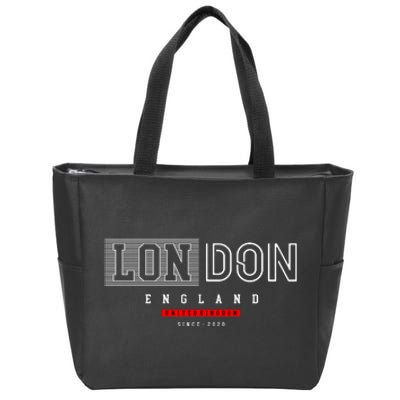 London England Zip Tote Bag