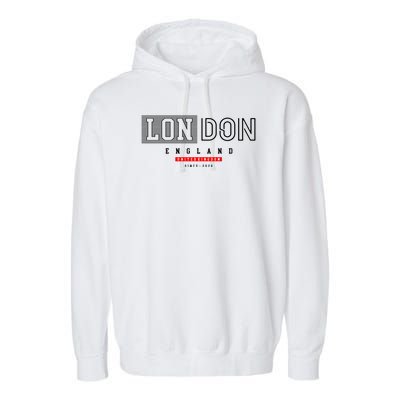 London England Garment-Dyed Fleece Hoodie