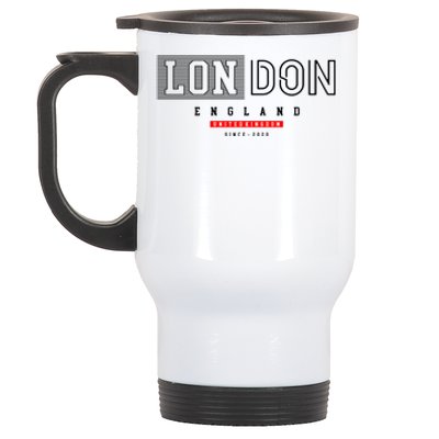 London England Stainless Steel Travel Mug