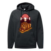 Lion Eating Performance Fleece Hoodie