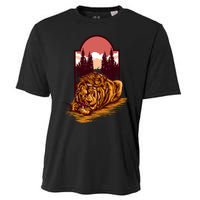 Lion Eating Cooling Performance Crew T-Shirt