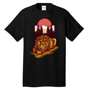 Lion Eating Tall T-Shirt