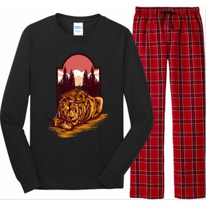 Lion Eating Long Sleeve Pajama Set