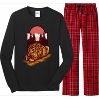 Lion Eating Long Sleeve Pajama Set