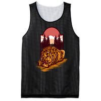 Lion Eating Mesh Reversible Basketball Jersey Tank