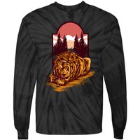 Lion Eating Tie-Dye Long Sleeve Shirt