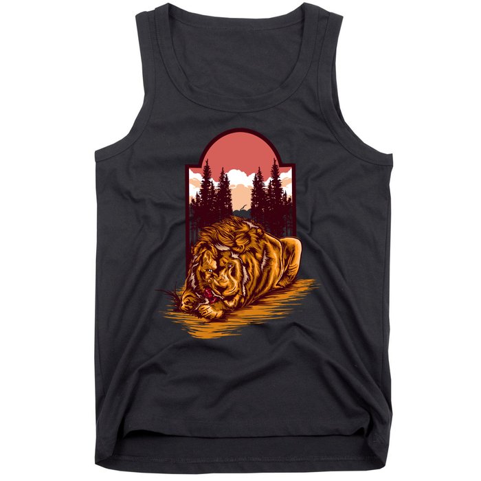 Lion Eating Tank Top