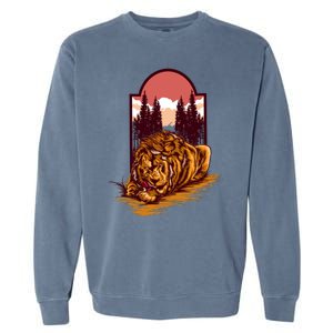 Lion Eating Garment-Dyed Sweatshirt