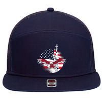 Liberty Eagle 7 Panel Mesh Trucker Snapback Hat